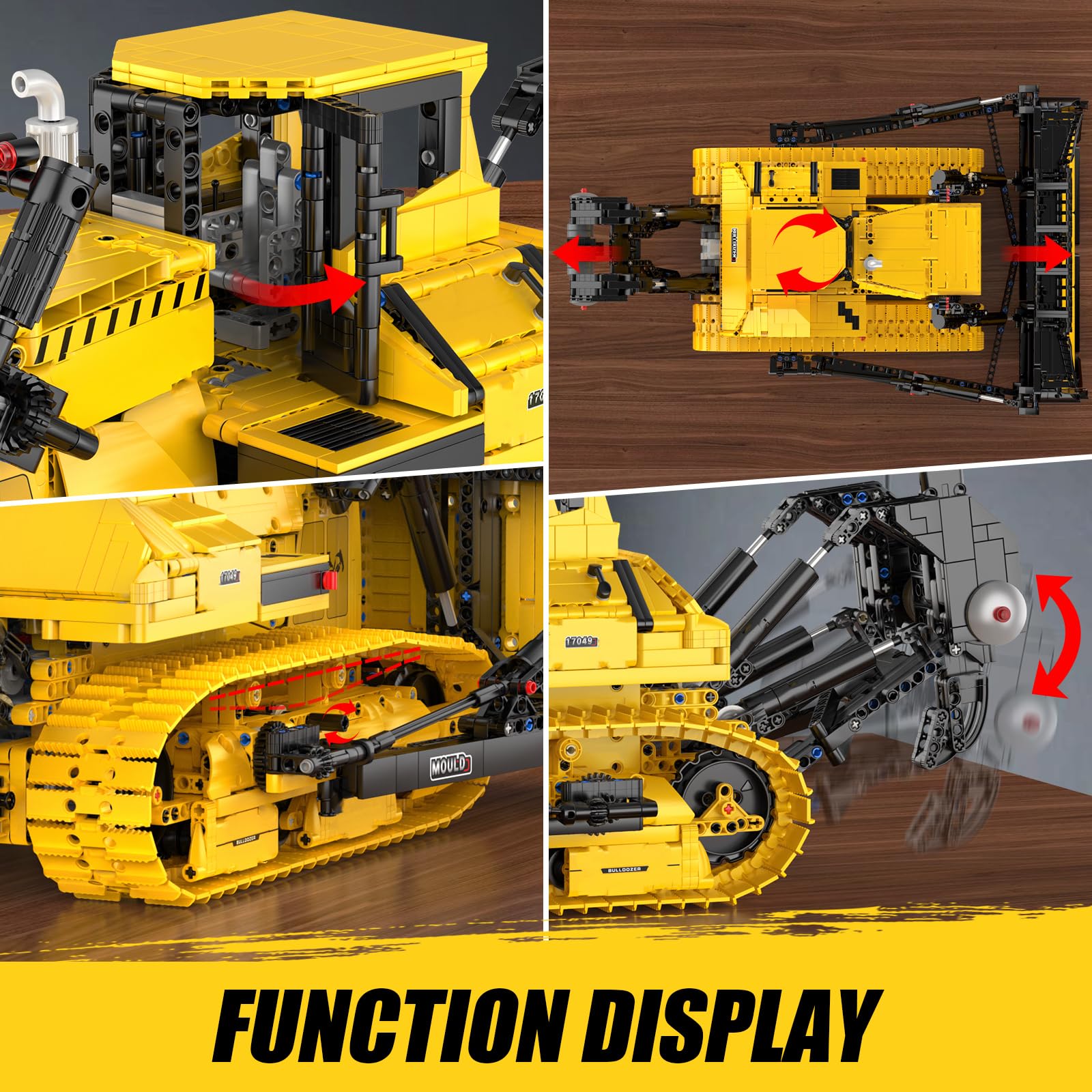 Amazon.com: Mould King Bulldozer Building Sets, 17049 APP